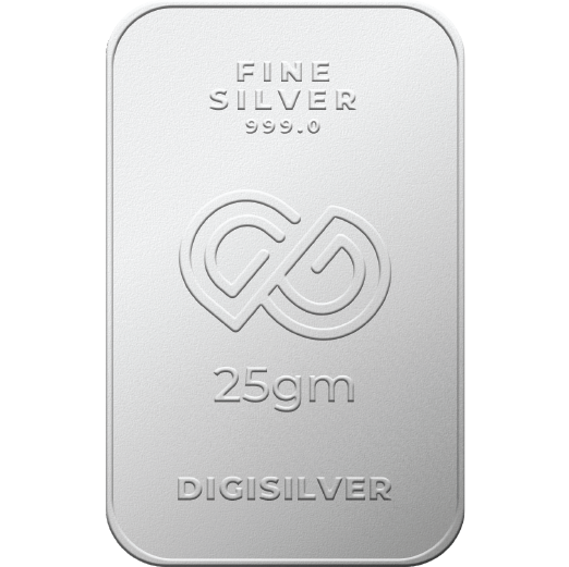 DG 25 Gram Silver Mint Bar 24k (99.9%)